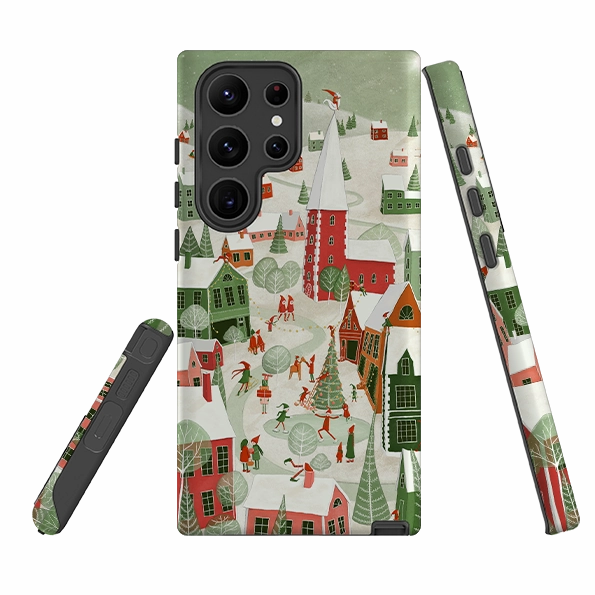 Transparent Shell Samsung Tough Case - Christmas Town By Maja Lindberg
