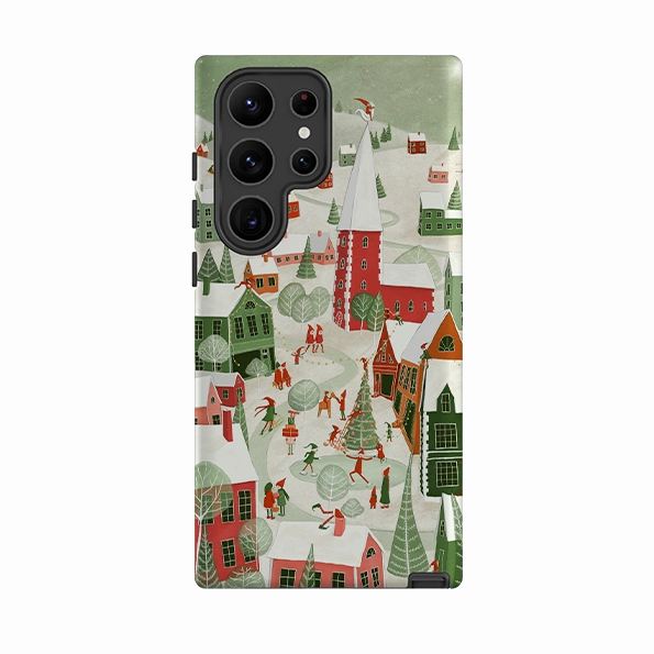 Strong Shell Samsung Tough Case - Christmas Town By Maja Lindberg