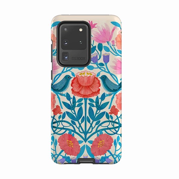 Strong material Samsung Tough Case - Floral Birds By Nina Pace