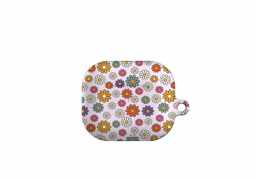 Mixed Daisies Airpod Case Gen 3 sleek minimal silicone case Sleek Modern Design