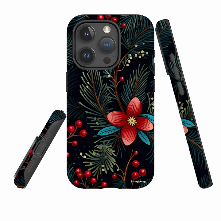 Durable Finish iPhone Tough Case - Red Berries