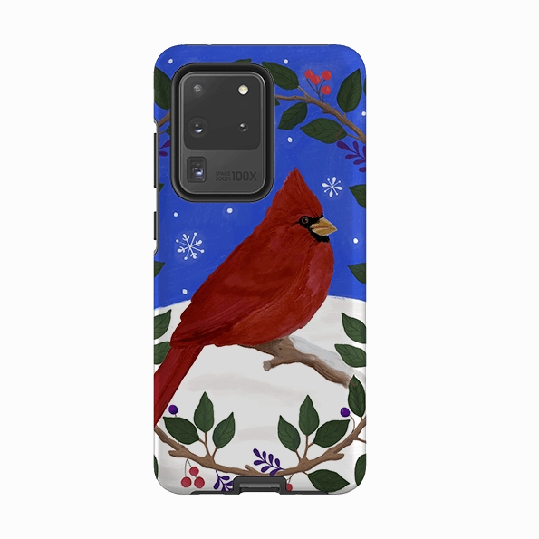 Samsung Tough Case - Cardinal Wreath By Bex Parkin Sleek Surface