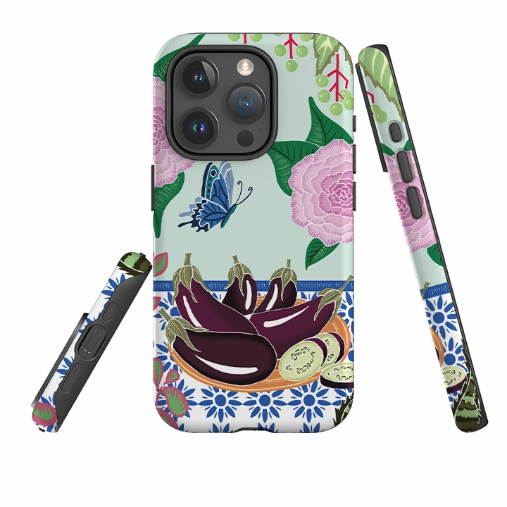 iPhone Tough Case - Aubergines By Kate Heiss Soft Edge Smooth Touch