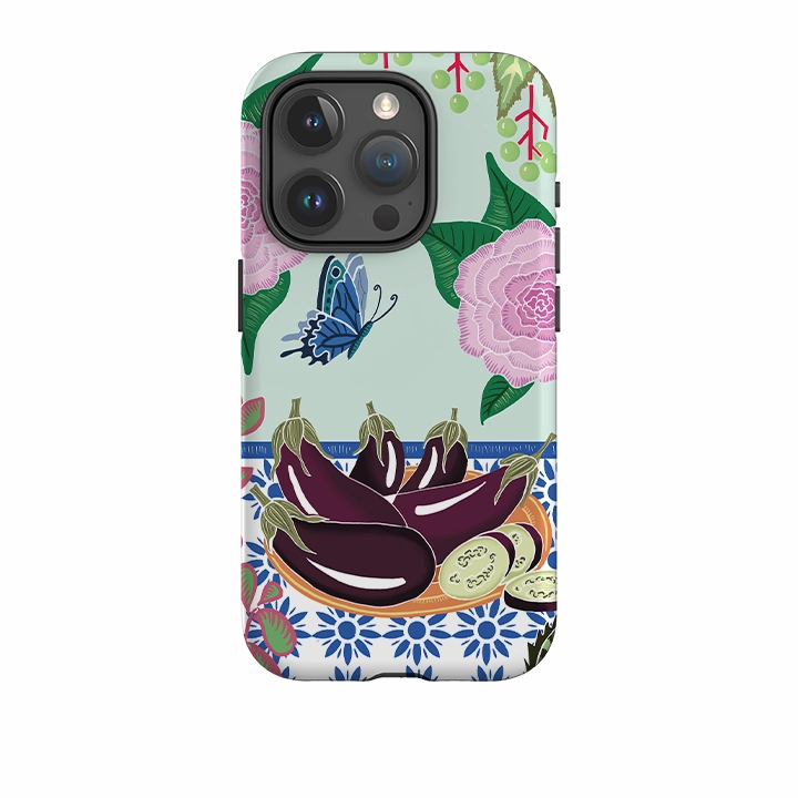 Minimal Surface Layer Casual Design iPhone Tough Case - Aubergines By Kate Heiss