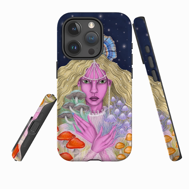 Vivid Pattern Design Premium Edge iPhone Tough Case - Fungos By Catherine Rowe
