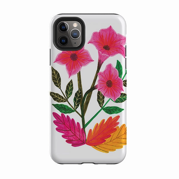 Soft Detail Layer iPhone Tough Case - Trumpet Flowers By Lee Foster Wilson