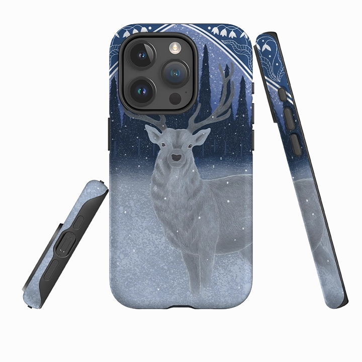 iPhone Tough Case - Winter Stag By Bex Parkin Flexible Detail Design