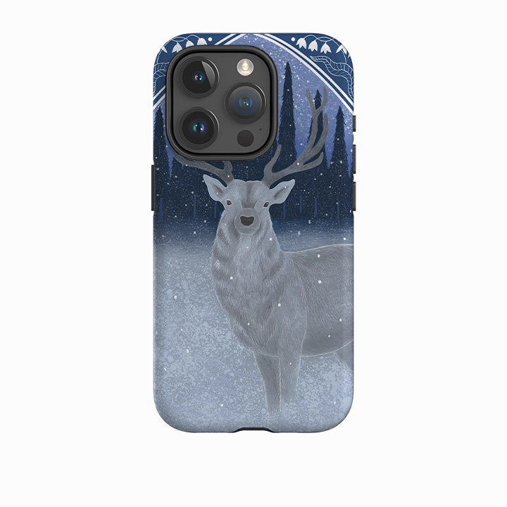Minimal Feel iPhone Tough Case - Winter Stag By Bex Parkin
