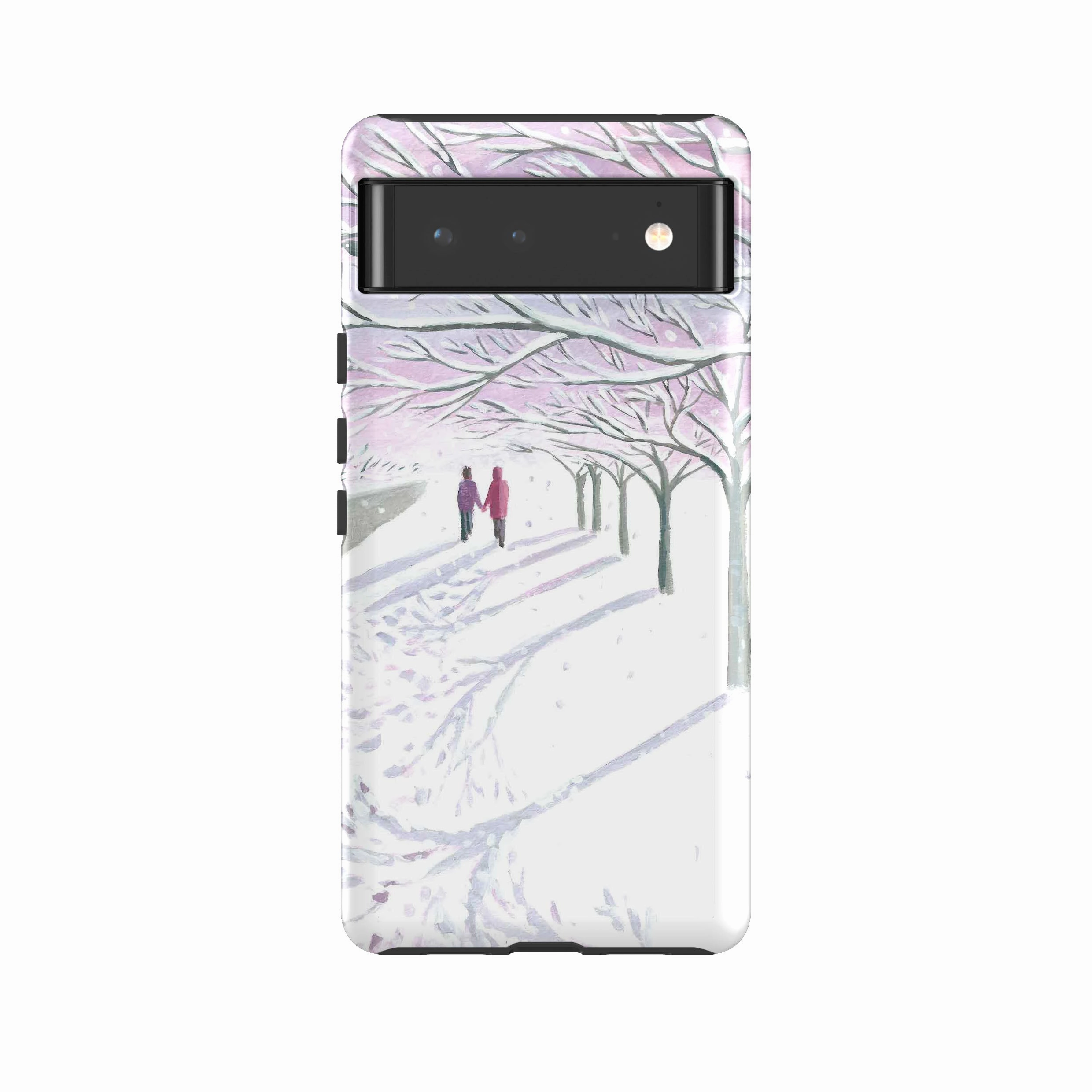 Protective Texture Layer Google Tough Case -  Snowy Park By Mary Stubberfield