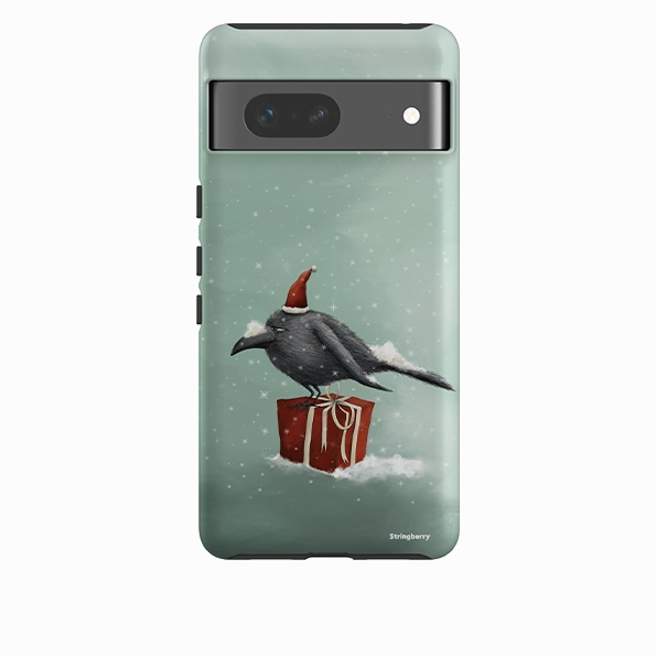 Shock Absorbing Fashion Edge Google Tough Case -  Santa Crow By Maja Lindberg