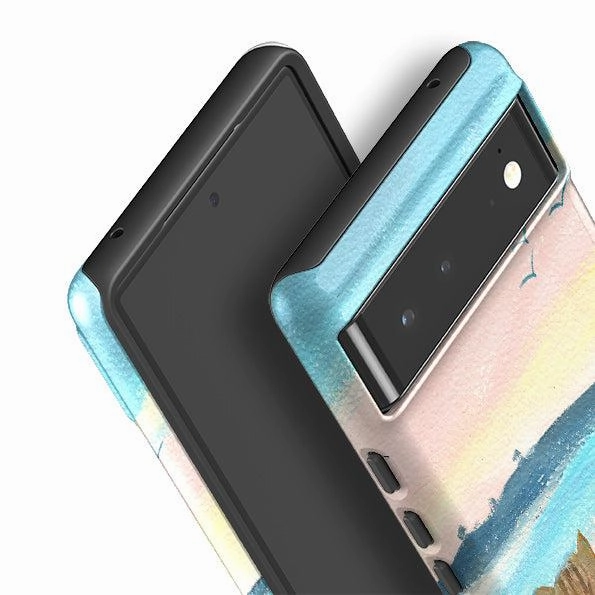 Protective Design Texture Google Tough Case -  Sunset Cats 2 By Mary Stubberfield