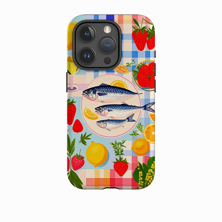 Comfort Padding iPhone Tough Case - Sardine Festival