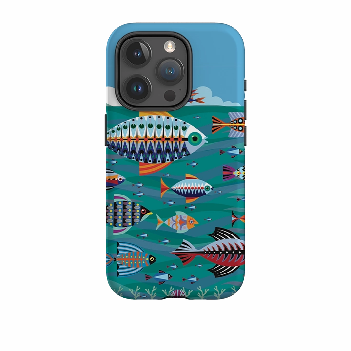 iPhone Tough Case - Fish By Patternistas Durable Look
