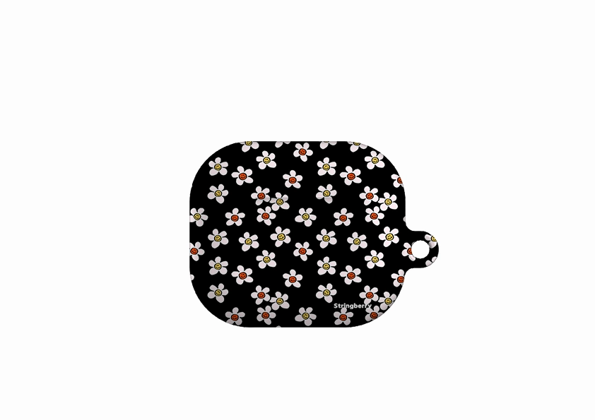 wireless charging compatible case Smiley Black Airpod Case Gen 4