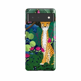 Outdoor Design Google Tough Case -  Cheetah And Monstera By Bex Parkin