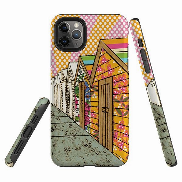 iPhone Tough Case - Beach Huts By Amelia Bowman Refined Finish