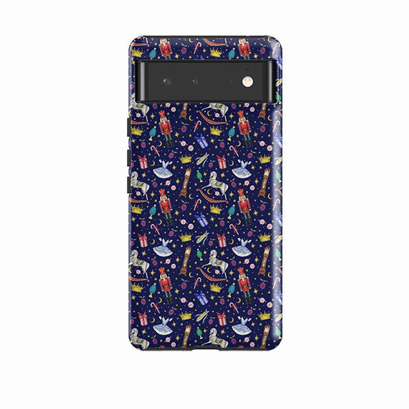 Clear Pattern Google Tough Case -  Blue Nutcracker By Catherine Rowe