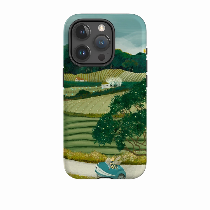 Anti Scratch Layer Perfect Fit iPhone Tough Case - Bee Hives By Katherine Quinn