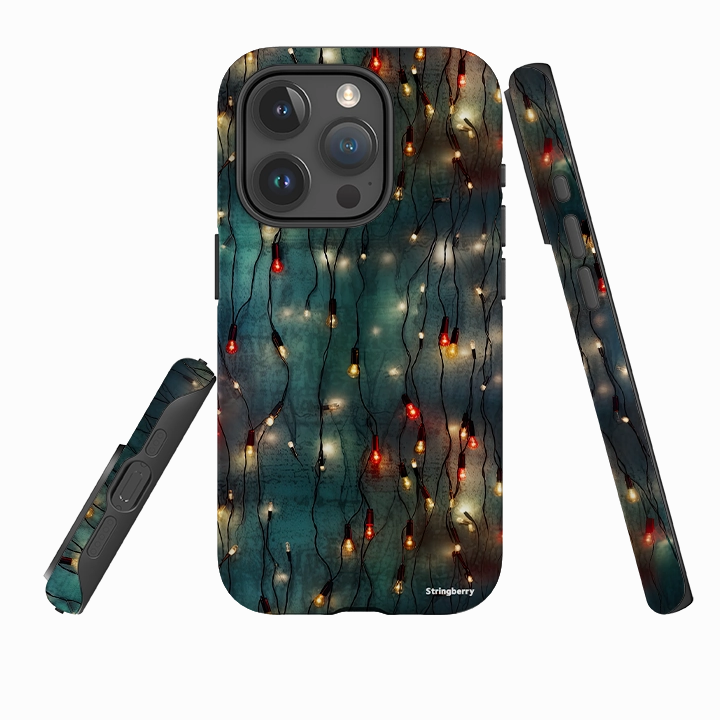 clean design Flexible Surface Texture iPhone Tough Case - Festive Lights
