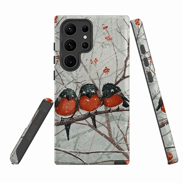 Everyday Function Strong Grip Samsung Tough Case - Frosted Branches By Maja Lindberg