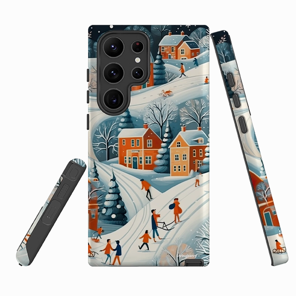 Matte Design Texture Minimal Feel Samsung Tough Case - Winter Wonderland IV