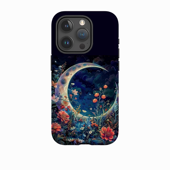 iPhone Case - Summer Moon Floral III Modern Accent