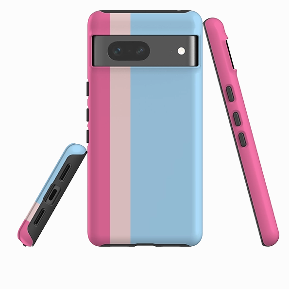Elegant Texture Layer Hybrid Finish Texture Google Tough Case - Bangkok Chroma Stripe