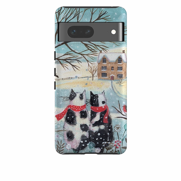 Google Tough Case - Christmas Cats By Mary Stubberfield Matte Feel Texture