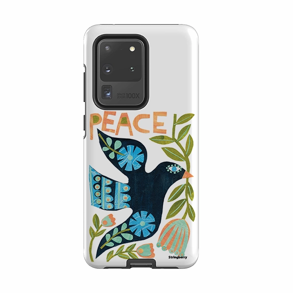 Soft Layer Texture Samsung Tough Case - Peace By Tracey English