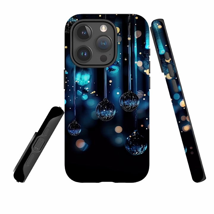 custom design Minimal Pattern Texture iPhone Case - Blue Drips