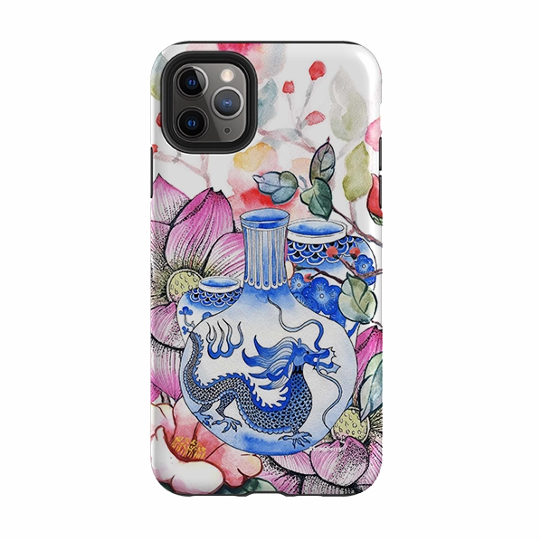 iPhone Tough Case - Dragon Vase Soft Edge Durable Form