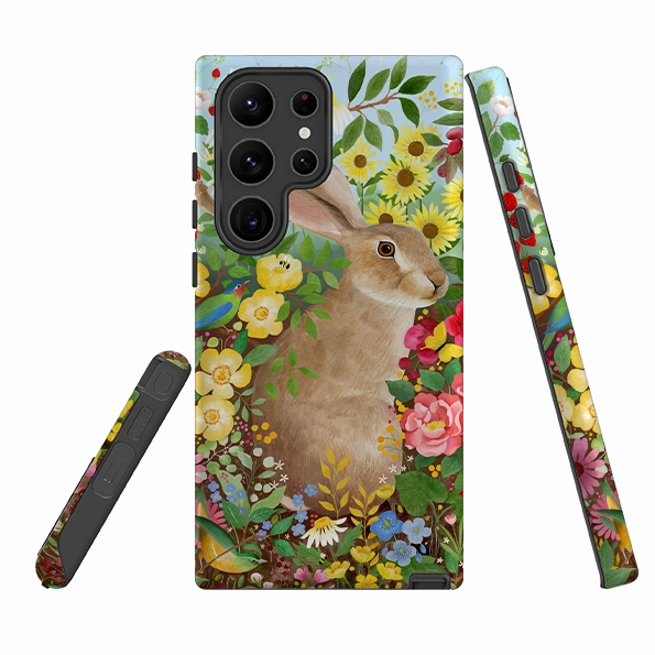 Comfort Texture Layer Samsung Tough Case - Rabbit Garden By Bex Parkin