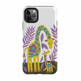 iPhone Tough Case - Folk Giraffes By Tracey English Travel Accessory