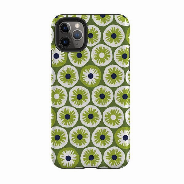 iPhone Tough Case - Penny Flowers Green By Ali Brookes Shock Surface Layer
