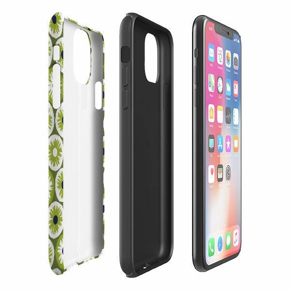 iPhone Tough Case - Penny Flowers Green By Ali Brookes Luxury Accent