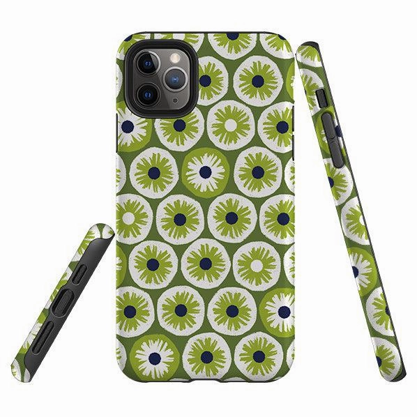 iPhone Tough Case - Penny Flowers Green By Ali Brookes Comfort Padding Comfort Shield Texture