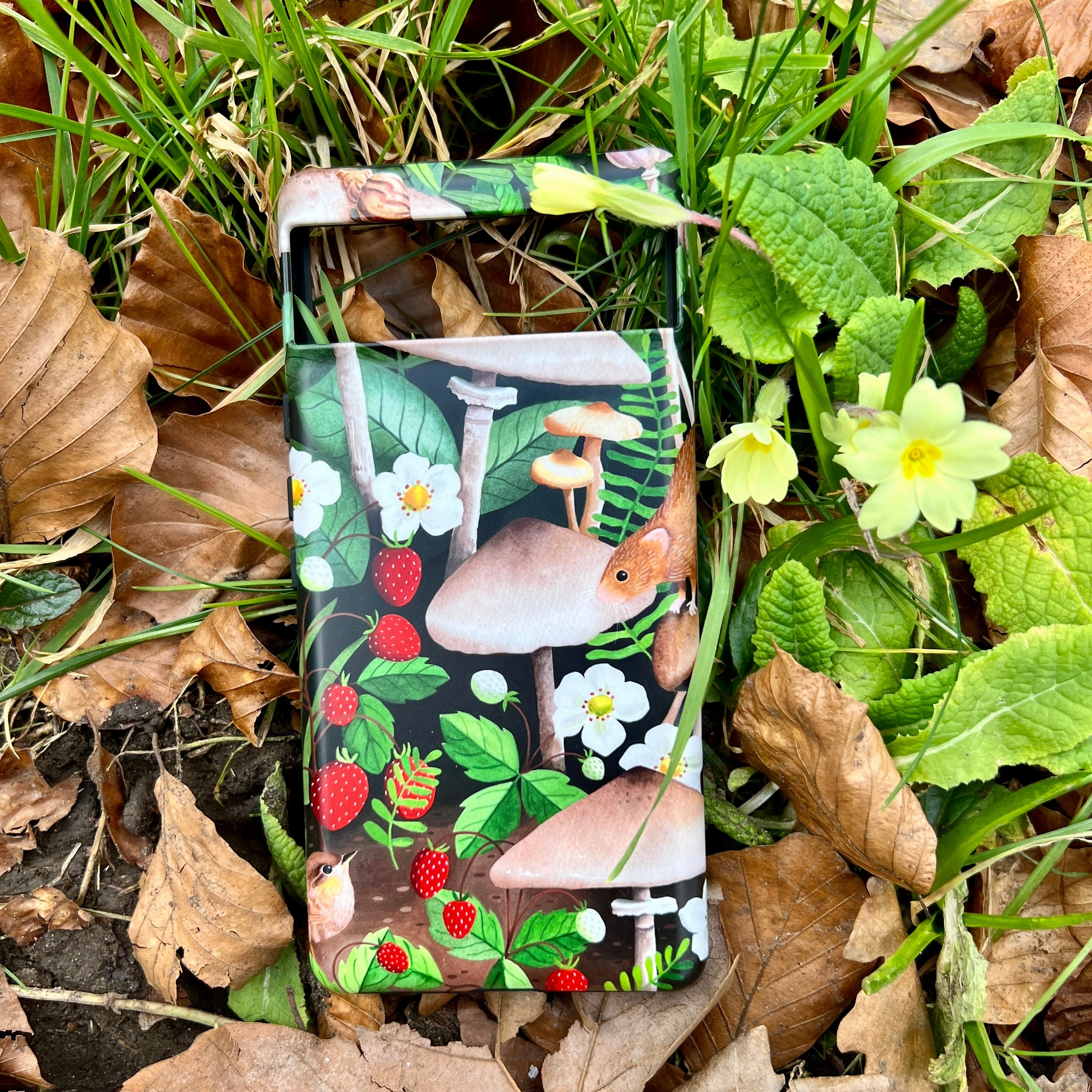 Hybrid Pattern Design Matte Detail Google Tough Case -  Strawberry Patch By Bex Parkin