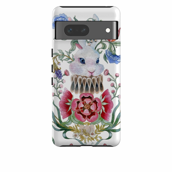 Compact Shape Google Tough Case -  White Rabbit By Maria Matos