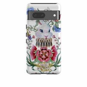 Compact Shape Google Tough Case -  White Rabbit By Maria Matos