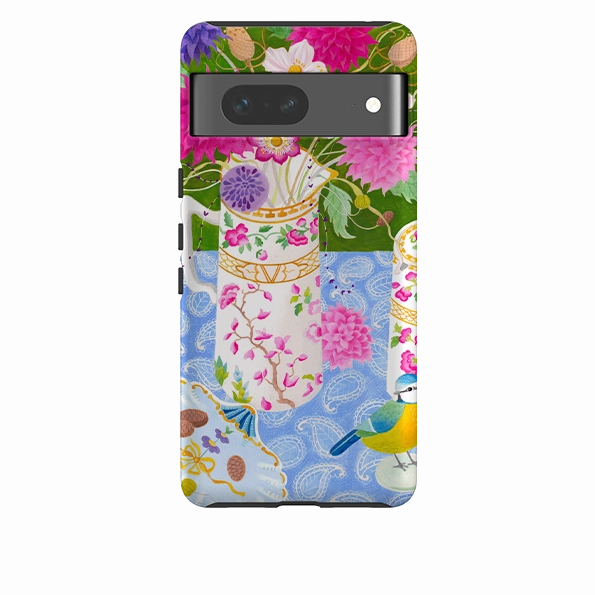 Resistant Layer Modern Build Texture Google Tough Case -  Dahlias By Bex Parkin
