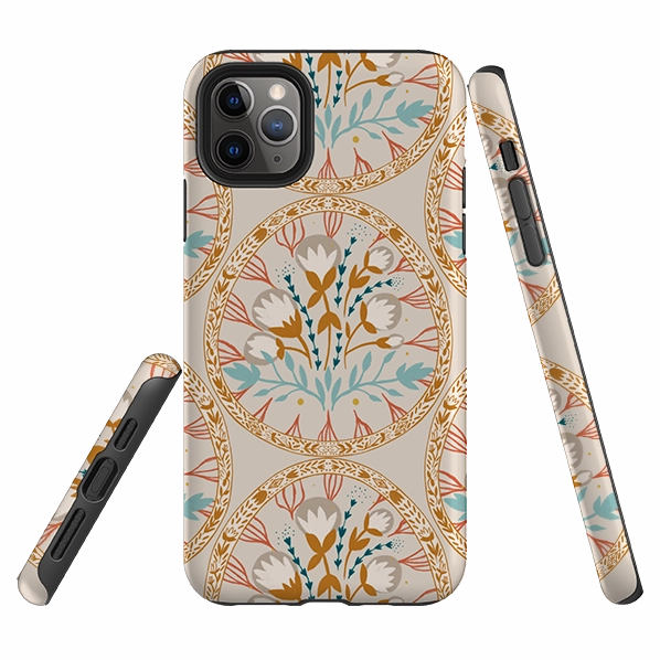 iPhone Tough Case - Cotton Floral By Nina Pace Matte Touch Refined Protection
