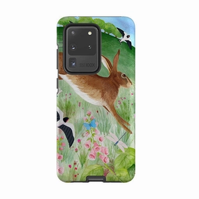 Samsung Tough Case - Hares And Swallows By Bex Parkin Anti Scratch Layer Modern Texture