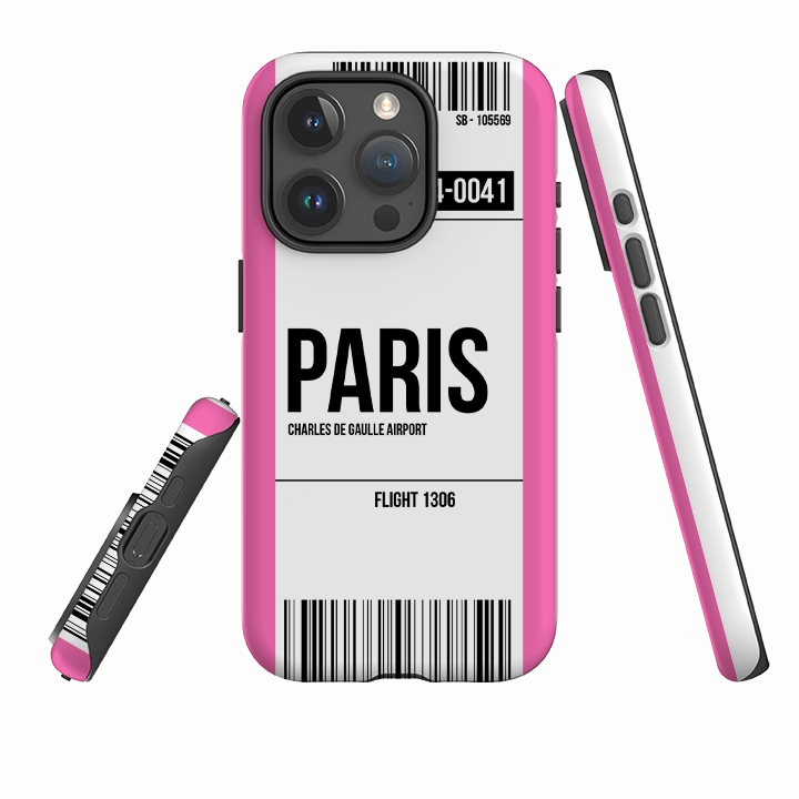 iPhone Tough Case - Paris Pink Flexible Pattern