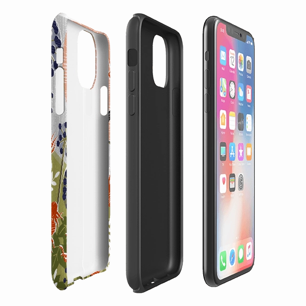 iPhone Tough Case - Blackbird And Ivy By Liane Payne Hybrid Pattern Texture Urban Minimalism