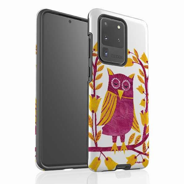 Samsung Tough Case - Folk Owl By Tracey English Luxury Texture Design