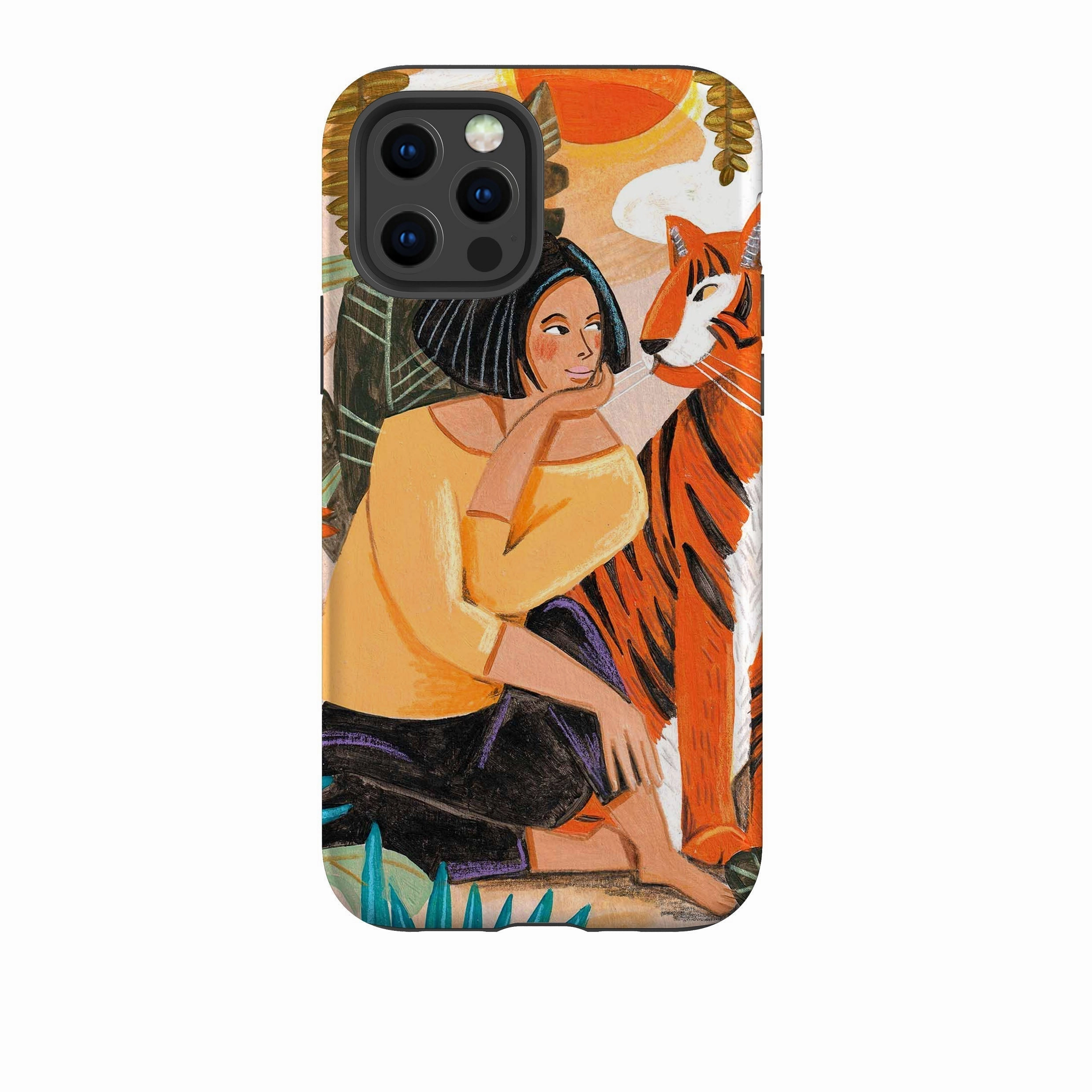 iPhone Tough Case - Hello Tiger By Caroline Bonne Muller Tactile Buttons