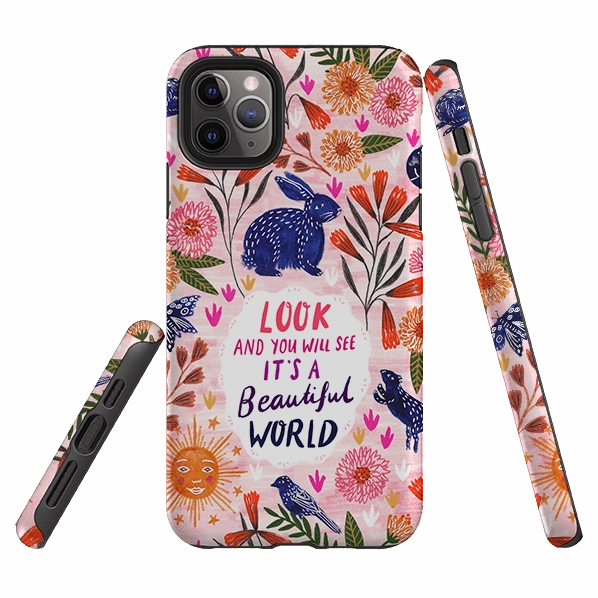 iPhone Tough Case - Beautiful World By Lee Foster Wilson Sleek Surface