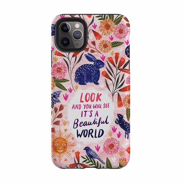 iPhone Tough Case - Beautiful World By Lee Foster Wilson Modern Pattern Layer