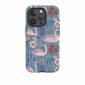 Soft Detail Premium Texture Design iPhone Tough Case - Swan Pattern By Caroline Bonne Muller