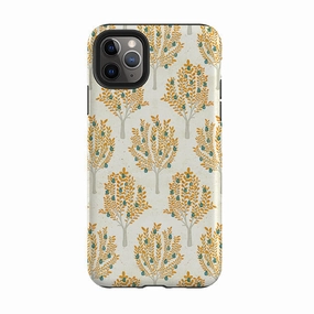 iPhone Tough Case - Pear Trees Cream By Katherine Quinn Elegant Comfort Premium Texture Design